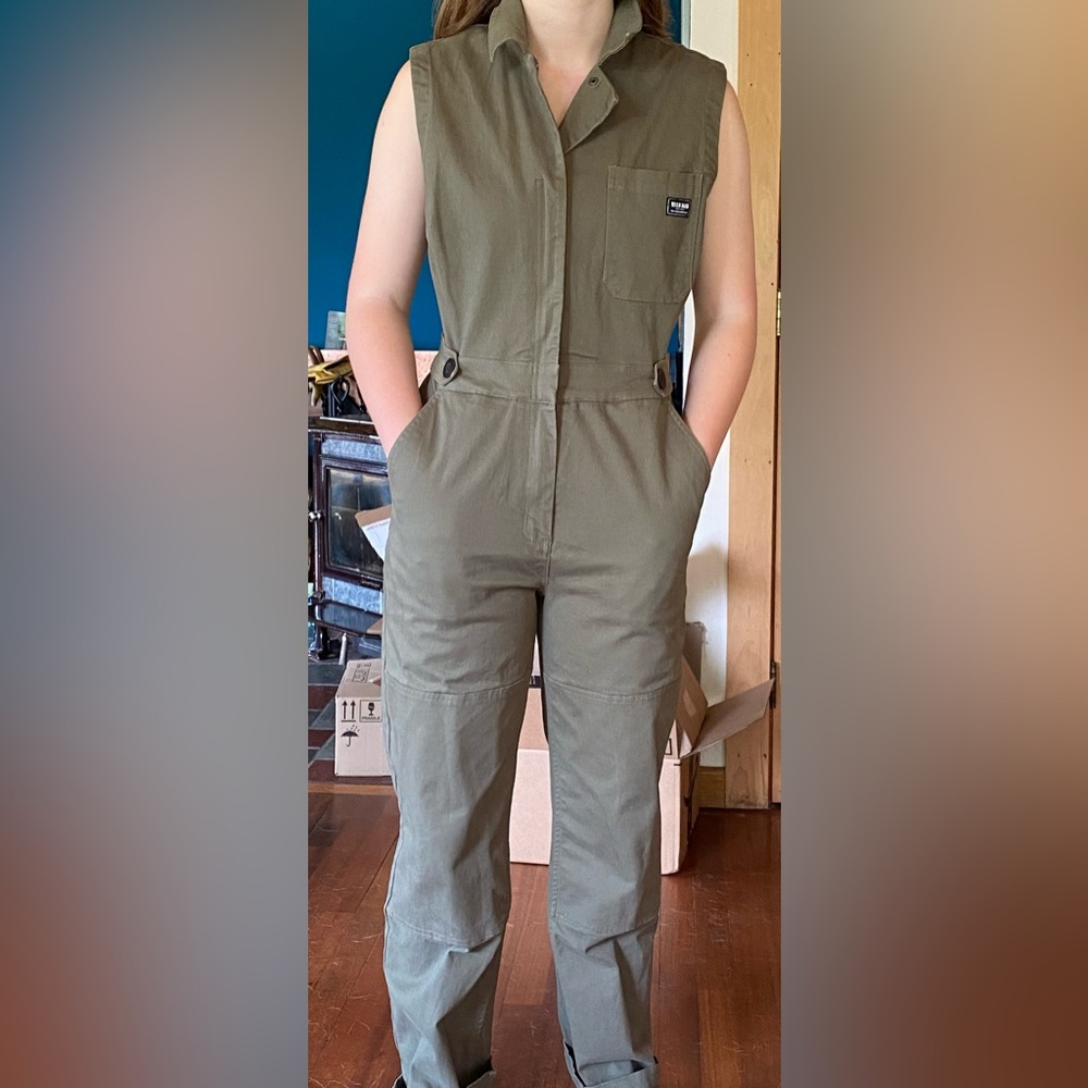 Wildfang Essential Sleeveless High Waisted Coveralls - Women’s Small